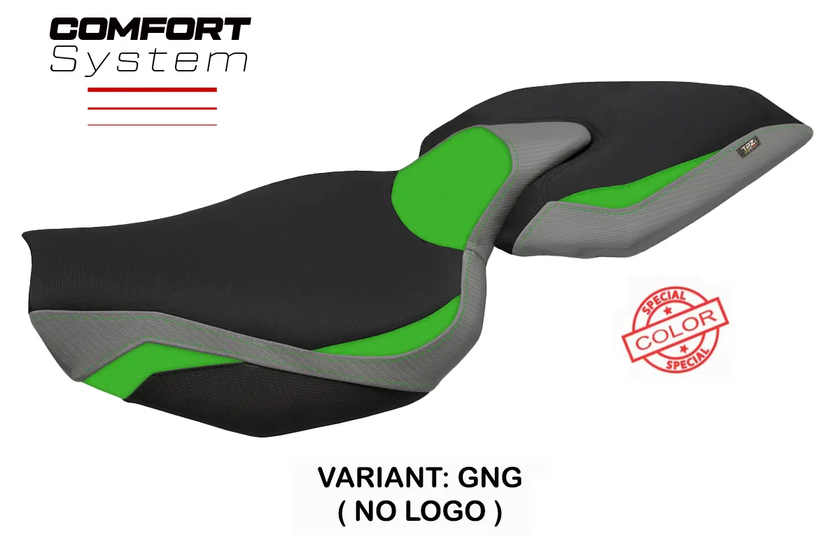 Sitzbezug kompatibel - Kawasaki Z 1100 2026 - mod Sagat Comfort System – GNG (Grün-Grau)