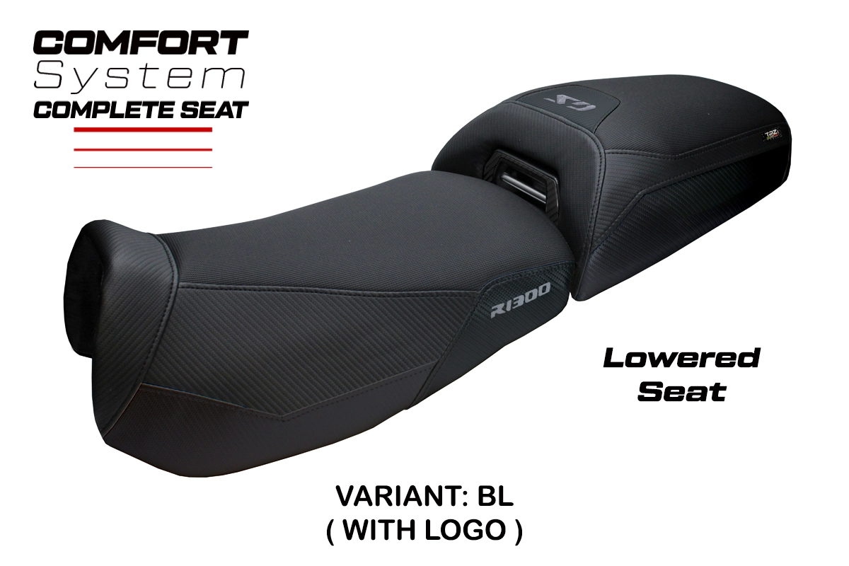 Komplette Sitzbank kompatibel - BMW R 1300 GS Adventure 2024-2026 - mod Aalen Comfort System - Gesenkt – BL (schwarz)