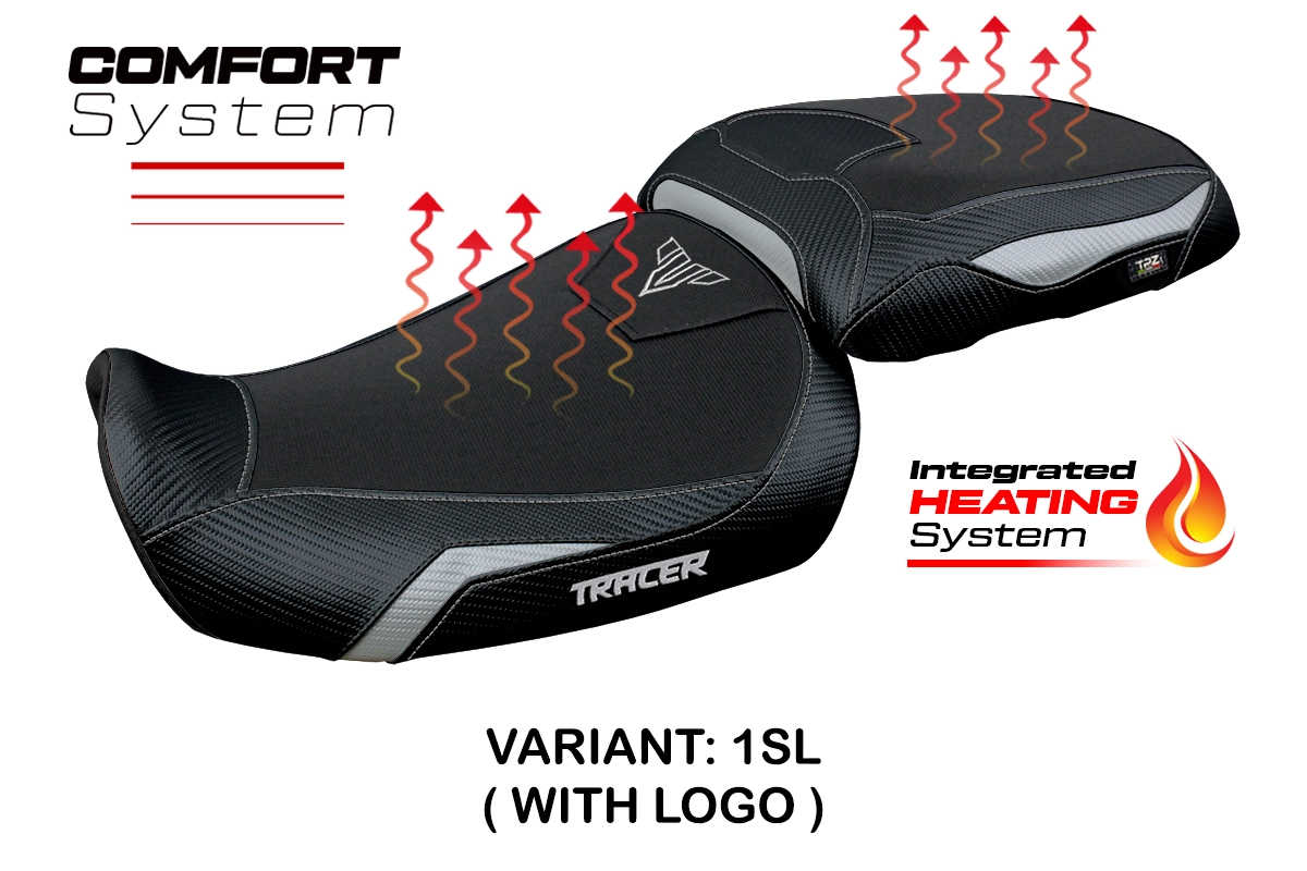 Sitzbezug kompatibel - Yamaha Tracer 9-9 GT 2021 - 2024 - heating Comfort System – 1SL (silber)