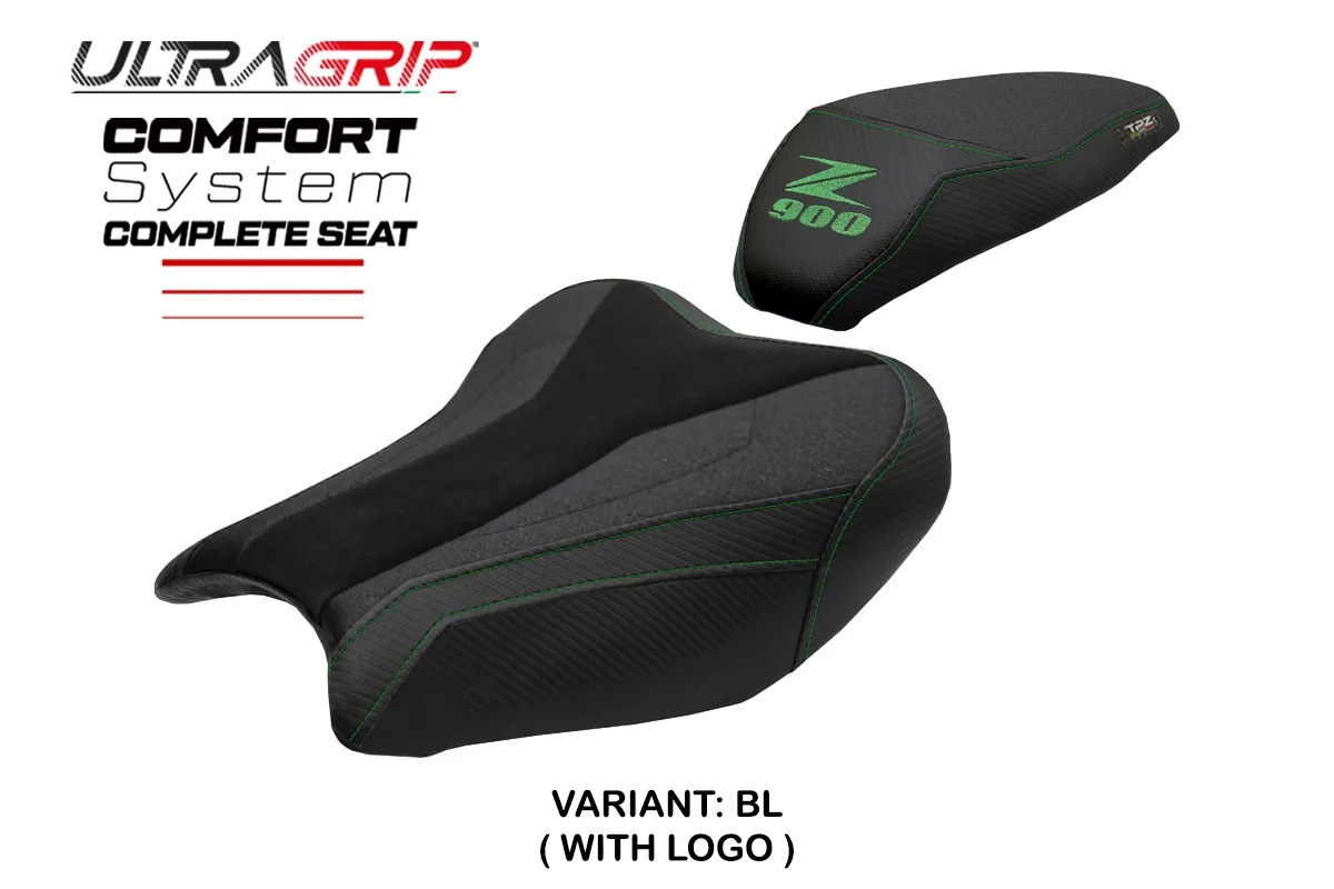 Komplette Sitzbank kompatibel - Kawasaki Z 900 2017-2024 - mod Liaka Ultragrip Comfort - Standard – BL (schwarz)