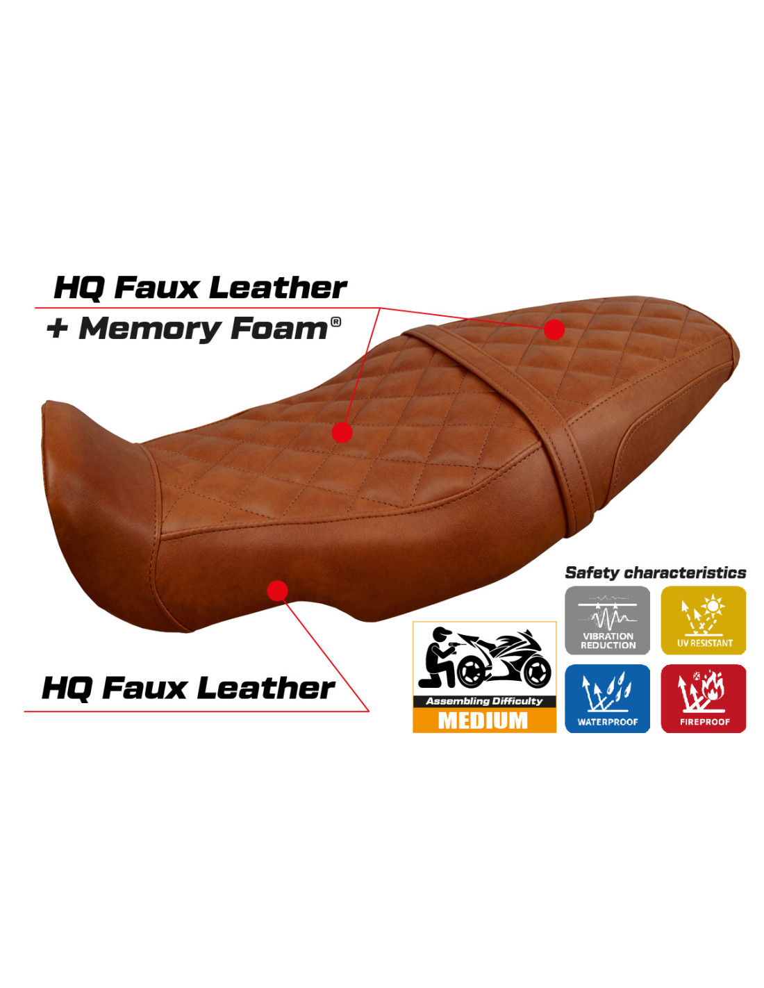 TAPPEZZERIA Sitzbezug COMFORT SYSTEM mit Logo für BENELLI LEONCINO 800 (22-25)