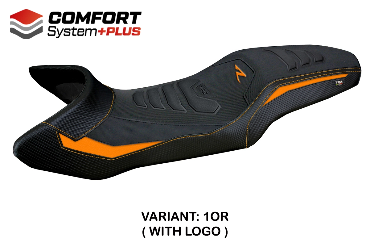 Sitzbezug kompatibel - KTM 1290 Super Adventure R 2021-2025 - mod Erice Comfort System Plus – 1OR (orange)