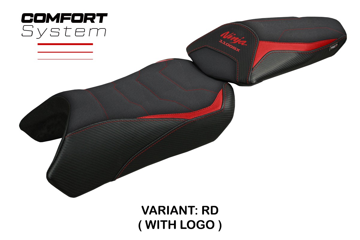 Sitzbezug kompatibel - Kawasaki Ninja 1100 SX 2025-2026 - mod Geisha Comfort System – RD (rot)