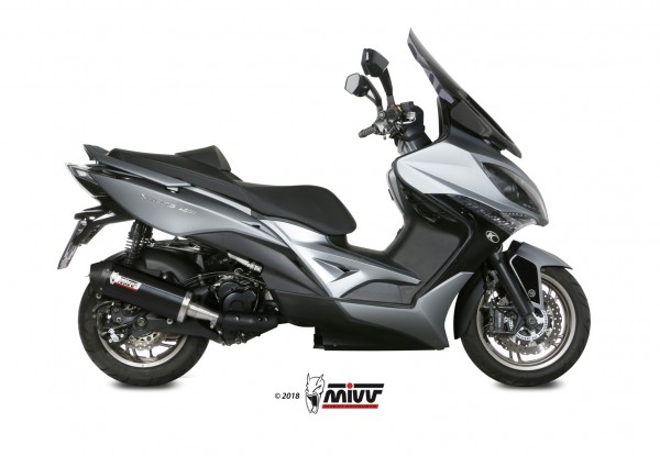 MIVV Oval Edelstahl Schwarz KYMCO XCITING 400 2013 >