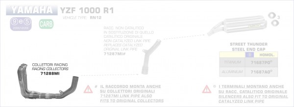 Arrow Racing Krümmer Yamaha YZF 1000 R1 04-06