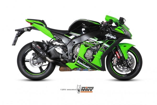 MIVV Suono Edelstahl schwarz KAWASAKI ZX-10 R-RR-SE 16-25