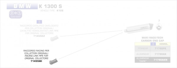 Arrow Zwischenrohr für Originalkrümmer BMW K 1300 S 12-16
