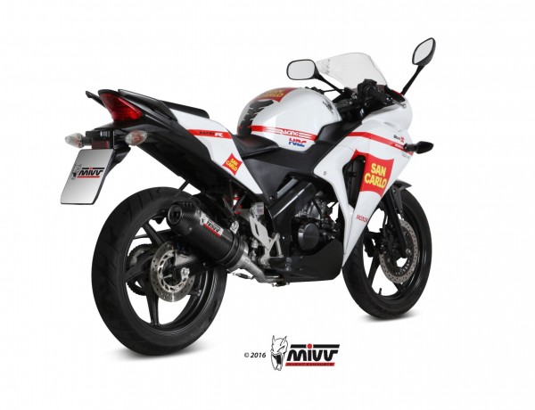 MIVV Komplettanlage Oval Carbon Honda CBR 125 R 11-
