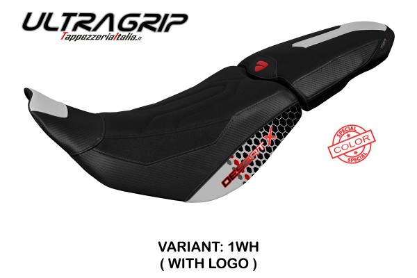 TAPPEZZERIA Sitzbezug ULTRAGRIP mit Logo für DUCATI DESERT-X (22-25) STANDARDSATTEL