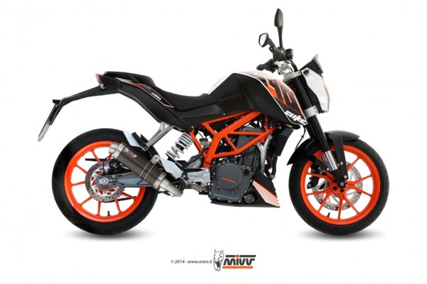 MIVV GP Edelstahl schwarz KTM 390 Duke 13-16