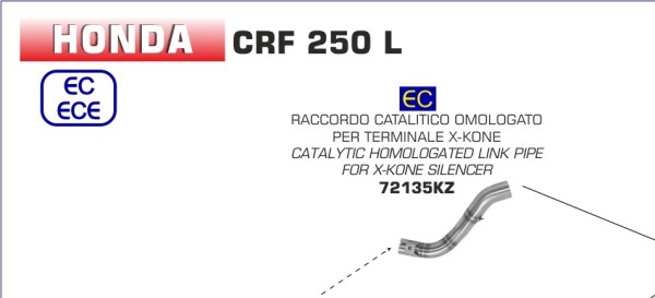 72135KZ-Arrow Verbinungsrohr mit Kat Honda CRF 250 Rally 17-201