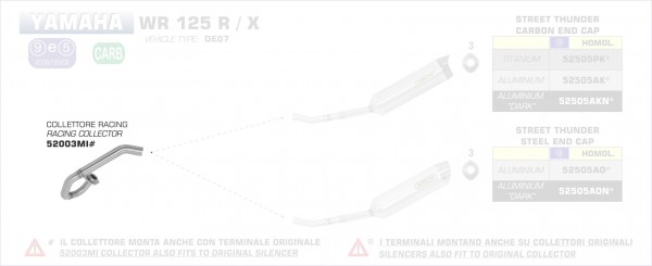 Arrow Racing Krümmer Yamaha WR 125 R/X 09-16